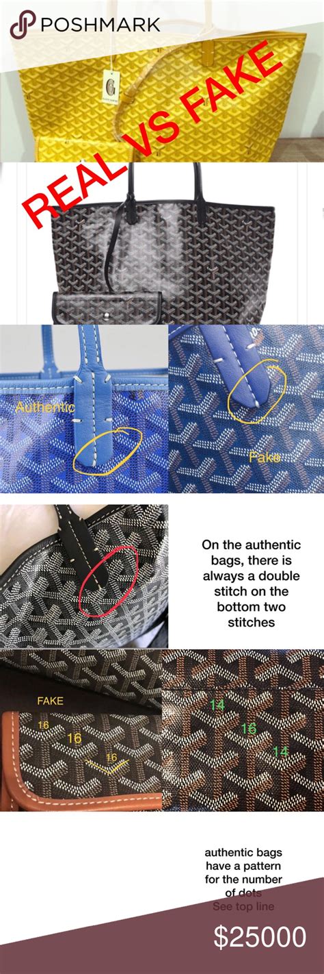 real vs fake goyard pouch|genuine goyard bag.